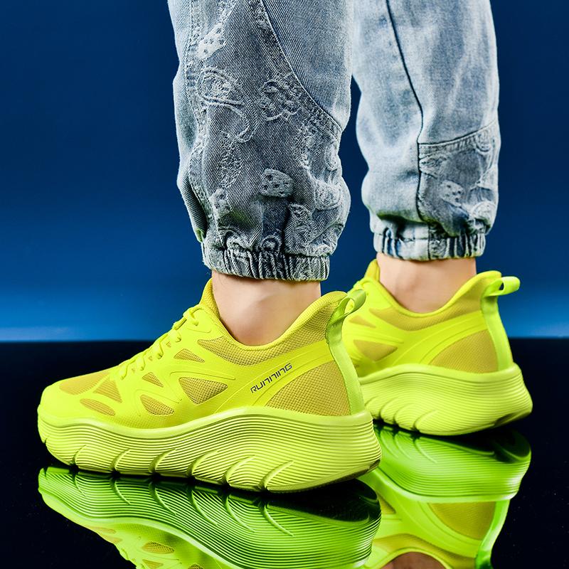 Level Up Your Casual Vibe! Men’s Chunky Casual Sneakers | 6 Vibrant Shades (36-47) | Lightweight, Shock-Absorbing & Trendy | Breathable Casual Shoes