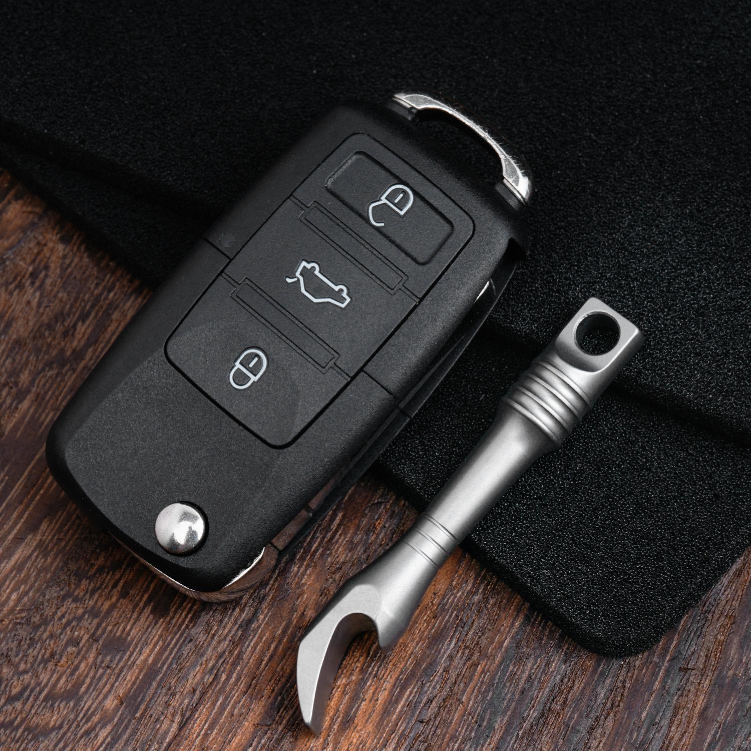 Titanium Multi-Functional Camping Edc Tool Kit, Durable Titanium Accessories for Outdoor Adventures & Everyday Carry Essentials