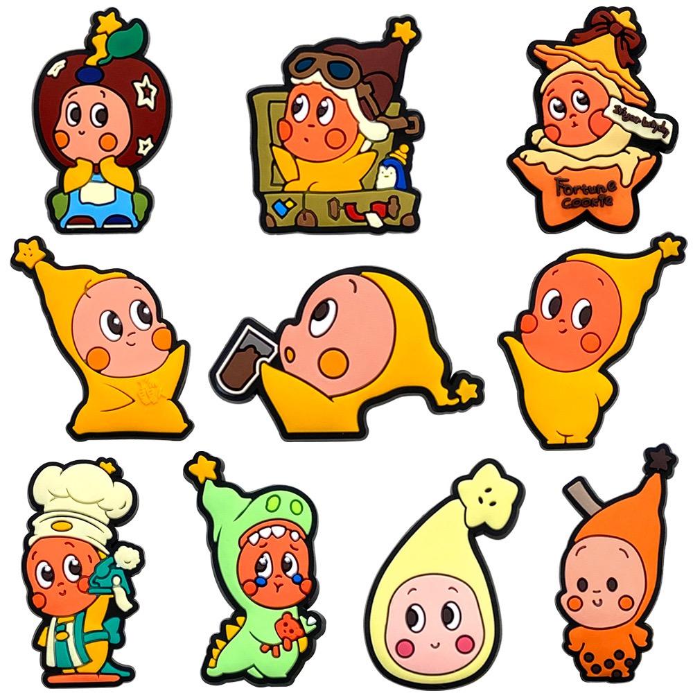 10 Pcs Twinkle Shoes Charms Set PVC Shoe Decorations Clogs Sandals Wristband Accessories Buckle Women Men Party Gifts