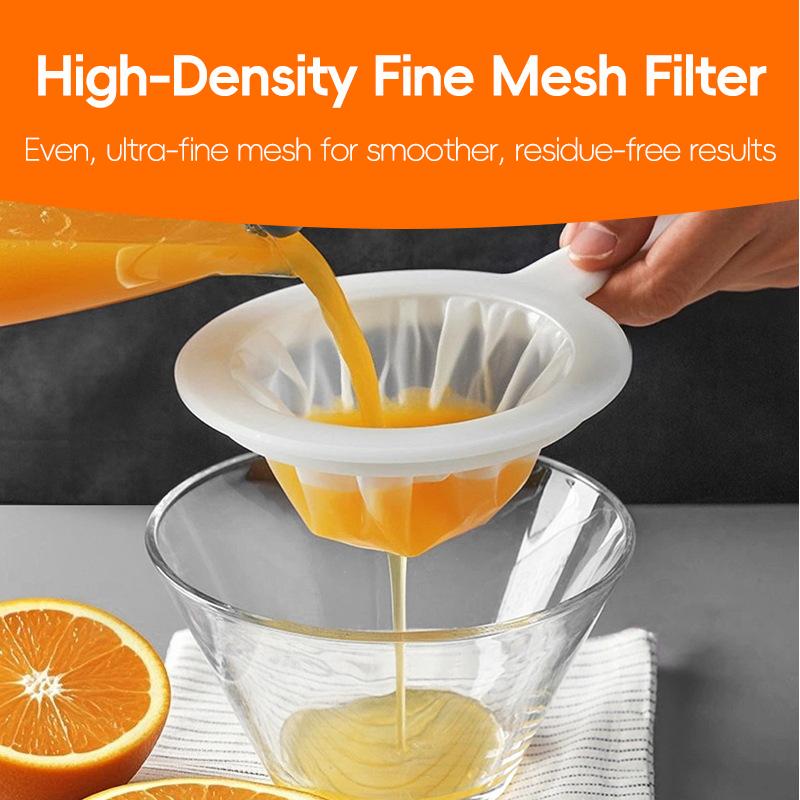 100/200/300/400 Mesh Nylon Sieve with Handle for Juice, Fine Mesh Strainer , Durable Easy Clean Filter,Soy Milk, Tea, Coffee & Kitchen Use
