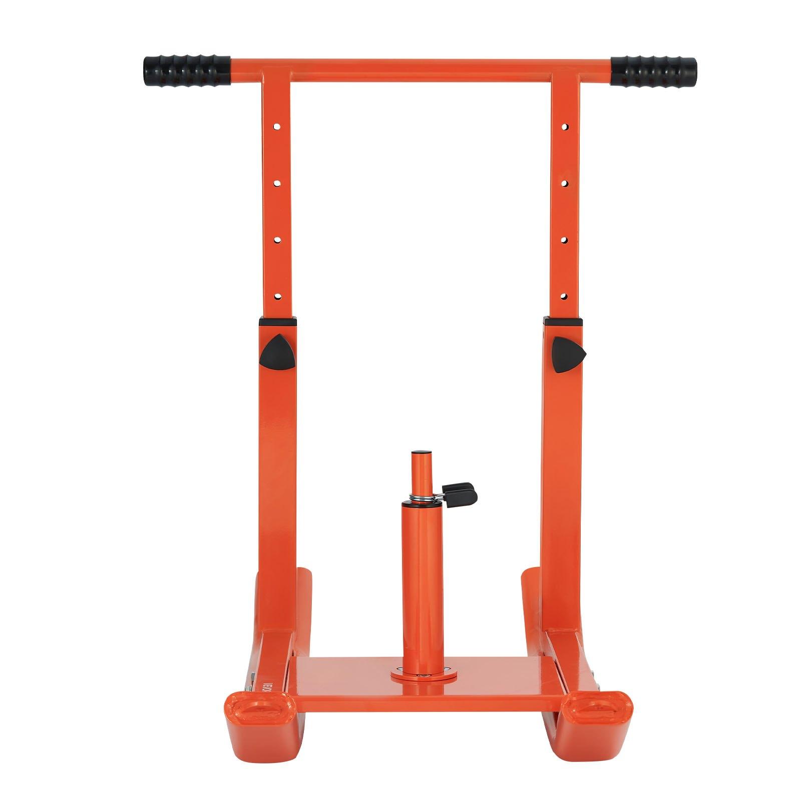 VEVOR Weight Sled, Steel Power Sled, Fitness Training Sleds for Athletic Exercise Speed Improvement, Workout Equipment with Adjustable Height Handle, Compatible with 1/2 in Weight Plates, Orange