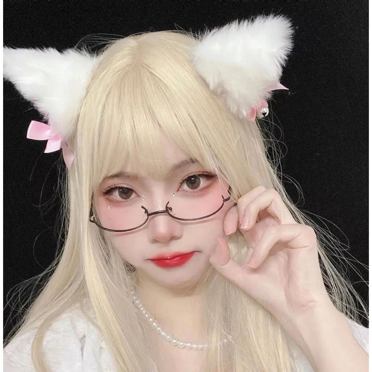 1set Cute Kawaii 3d Cat Paw Stocking Sock with Cat Ear Plush Furry Headwear Hairband Party Halloween Cosplay Costume Accessories