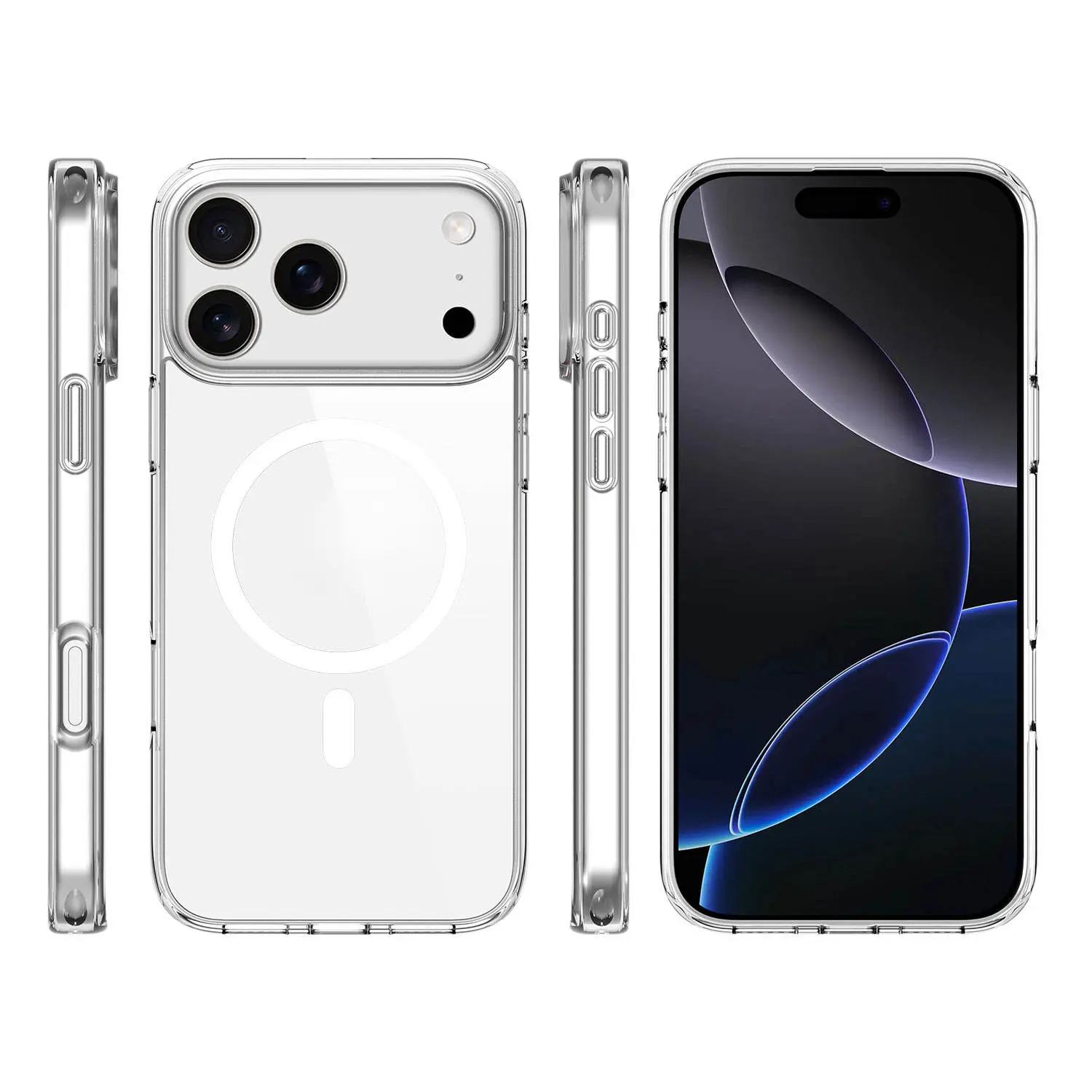 Ultra-Clear MagSafe Phone Case Compatible With iPhone 17 phone case 16 15 14 /iPhone 13 phone case 12 11 X XS Max Pro Air Plus & Samsung Galaxy S/A/NOTE/Z Series, Military-Grade Shockproof Protection, Anti-Yellowing Clear Hybrid Magnetic Case, Accessories
