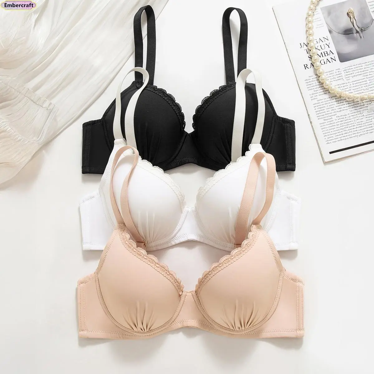 Women's Plus Size Padded Nylon Brassieres - Full Coverage Underwire Push Up for Lift, Shape, and Everyday Comfort, Padded Brassieres, Bras With Underwire