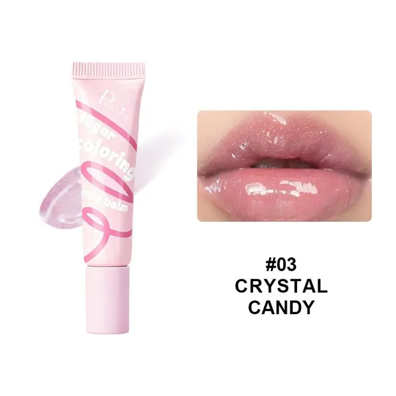 1PC Tinted Lip Jelly 4 Colors PAGEVINE Sugar‑Coloring Balm Light‑Tint Formula Long‑Lasting Hydrating Pastel Squeeze Tube For Date Natural‑Look Lip Cosmetic Gift