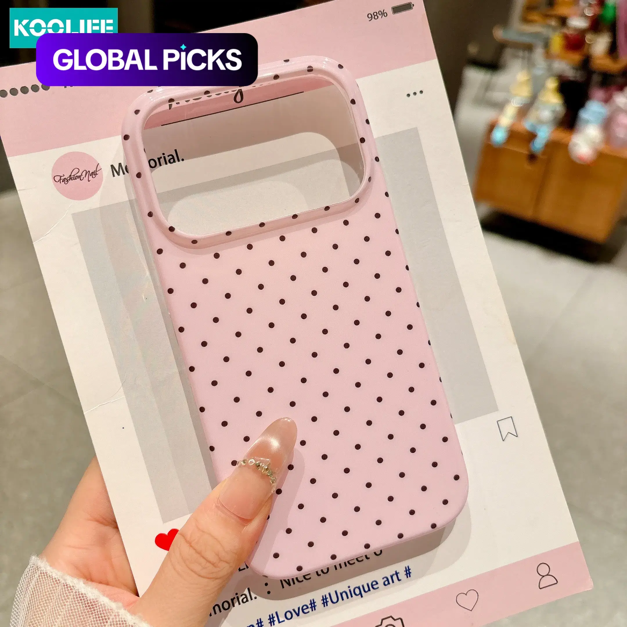Cute Minimalist White Polka Dot Phone Case | Full Lens Coverage Shockproof Shell Stylish Shockproof Casing | Ins Style Daily Accessory & Birthday Gift For Girls | Compatible with iPhone 17 Pro Max / 17 Pro / 16 Pro Max / 15 Plus / 14/13 #GLOBAL PICKS
