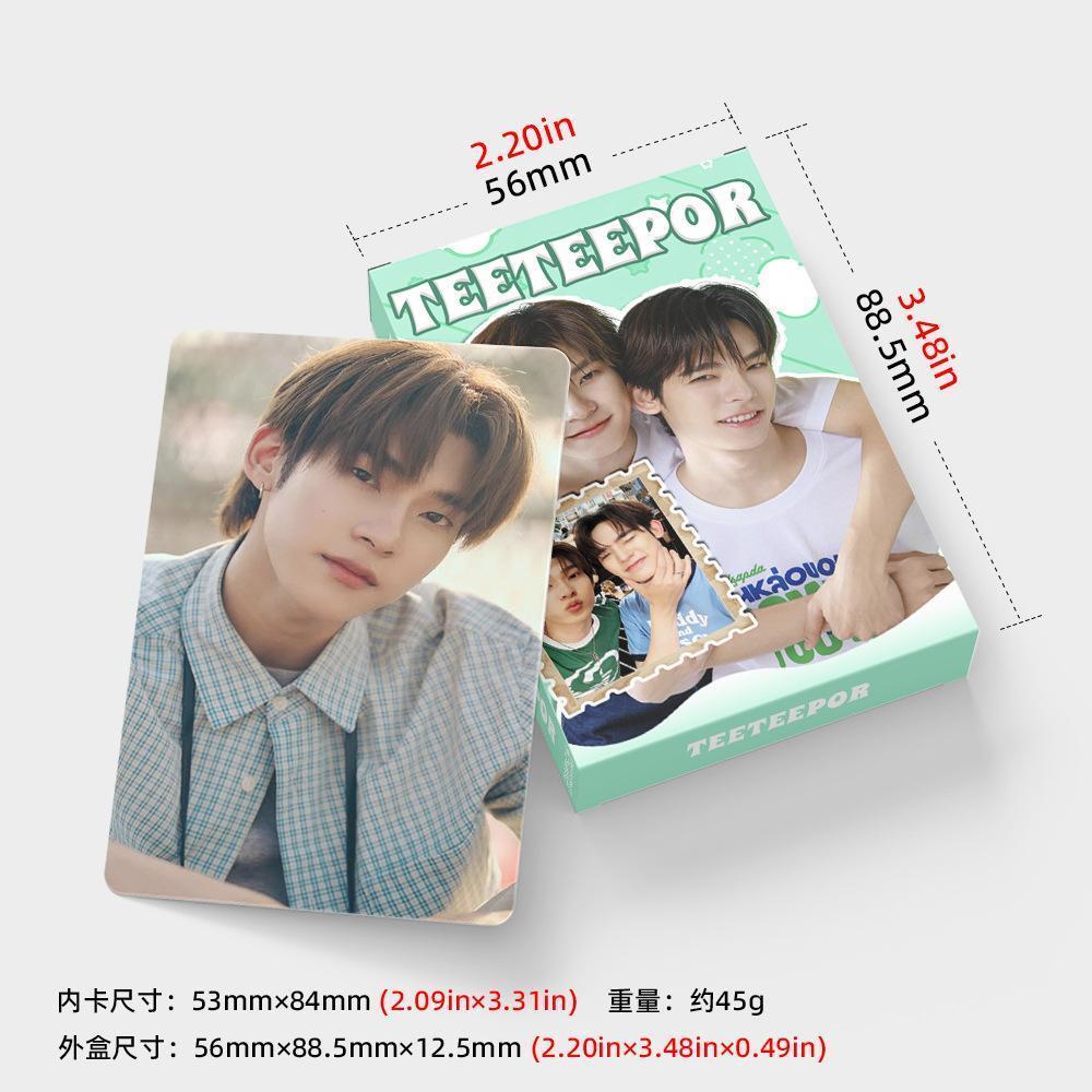 30Pcs/Set Thai BL Couple TEETEEPOR Double Sided Lomo Cards TeeTee × Por HD Print Photo Cards for Fans Collection & Gift