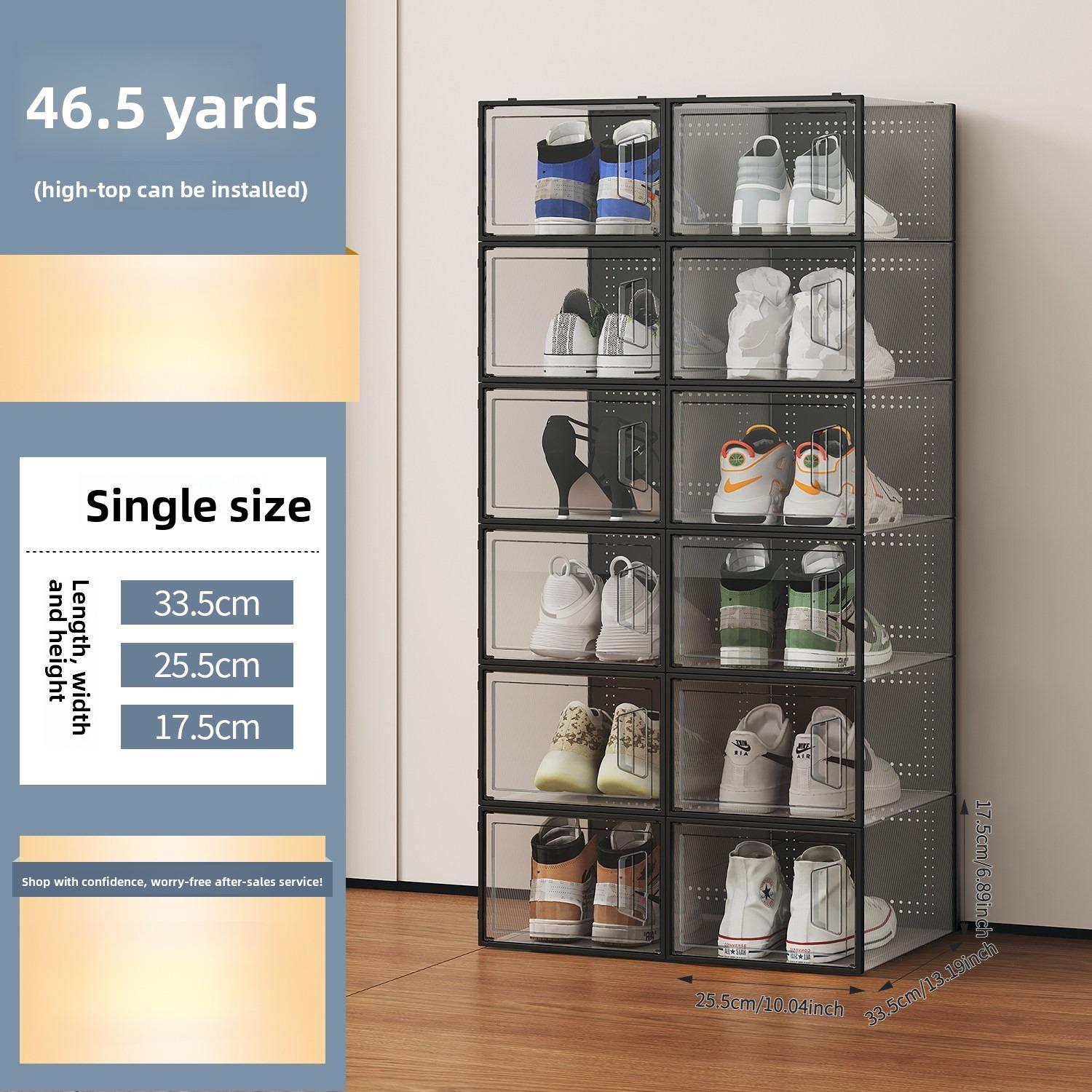 8/16 large storage shoe box, thickened version, easy assembly, multi-function removable multi-layer simple shelf, shoe storage box, shoe cabinet, shoe rack, transparent shoe display cabinet, Closet Shoe Organizer