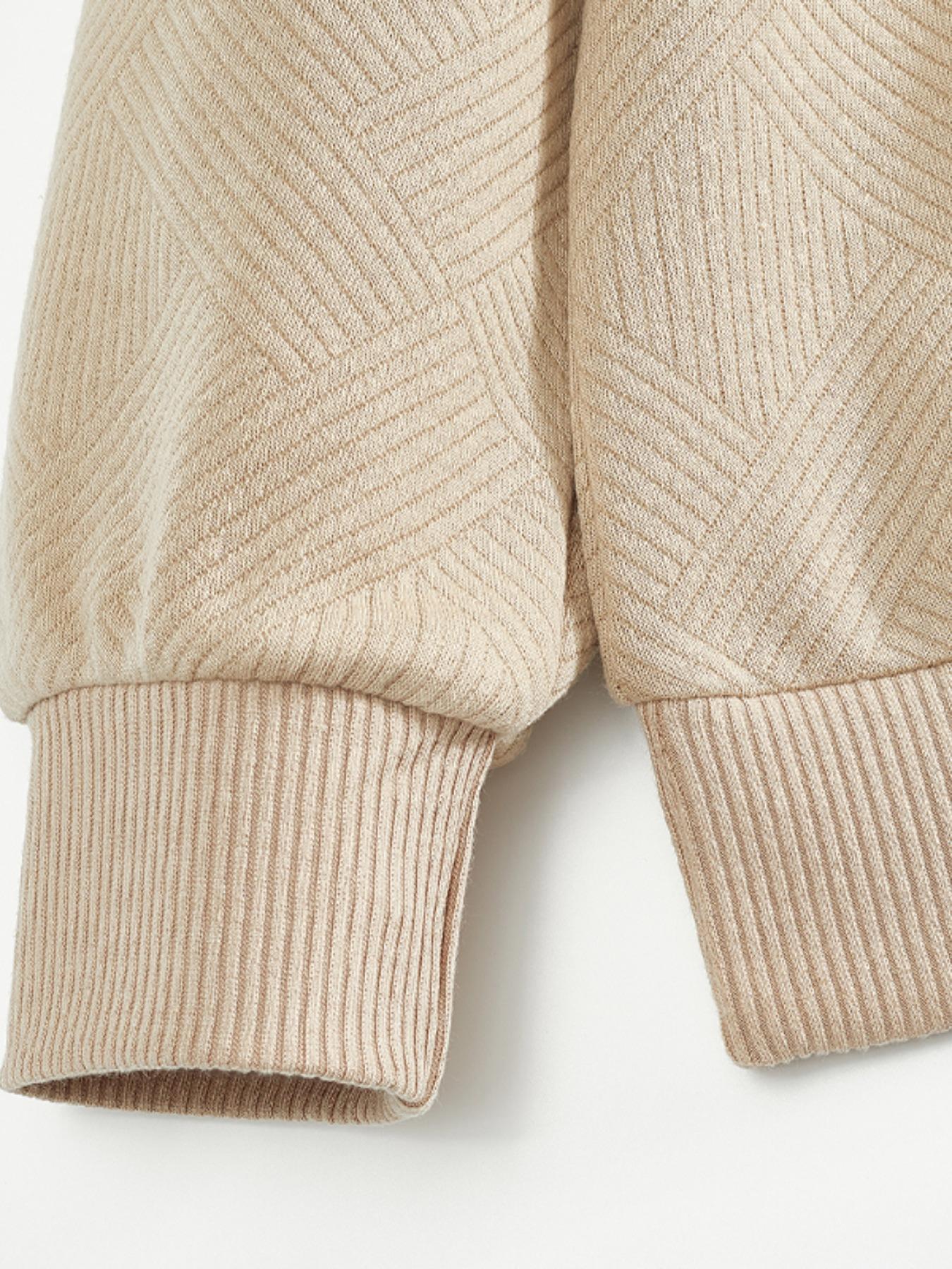 Men's solid color checkered jacquard pullover sweatshirt, Sweater pullover, regular version of casual long-sleeved zipper knitted top, for wearing in autumn and winter, men's outdoor activity hoodie