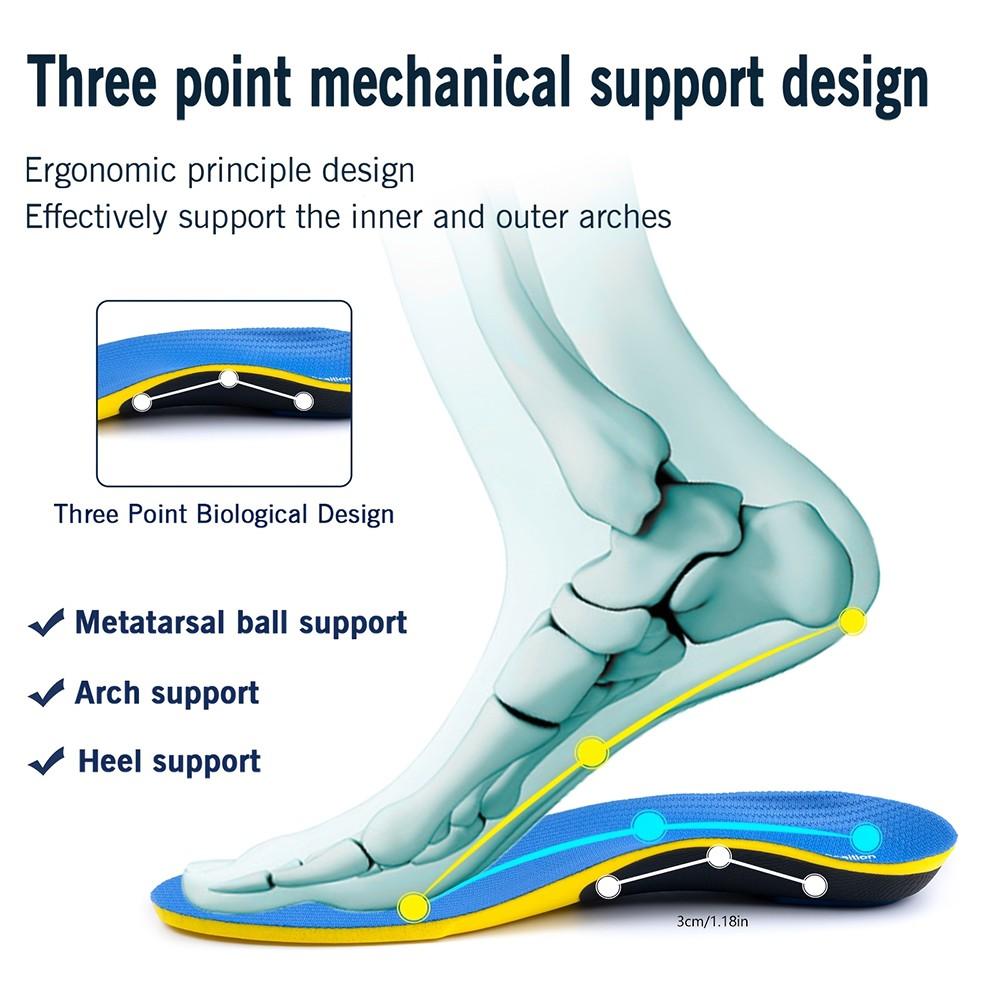 Arch Support Insoles, Flat Foot Correction Inserts, Replacement Shoe Pads for Sports Shoes, Casual Shoes, Comfortable and Durable