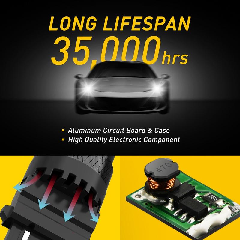 AUXITO White and Amber Dual Color Switchback  7443 7440 3157 3155 3457 4157 1157 2057 LED Bulbs with Projector 3030 Chipsets for Car Turn Signal Lights Parking Lights, (Pack of 2)