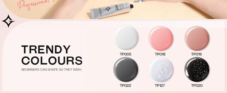 Poly Gel Solid Gel Basi Nail Kit for Beginners: Extension Gel Starter Kit with Everything - U V Light Art Design Tools at Home Gift for Girls Wowen