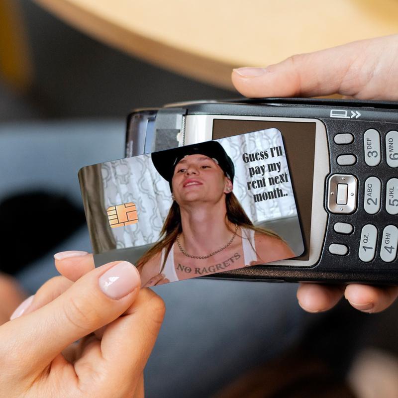 4pcs of Interesting Credit Card Skin Stickers Ultra-Thin Scratch-Resistant And Non-Slip Personalized Bank Card Decoration Skin Film