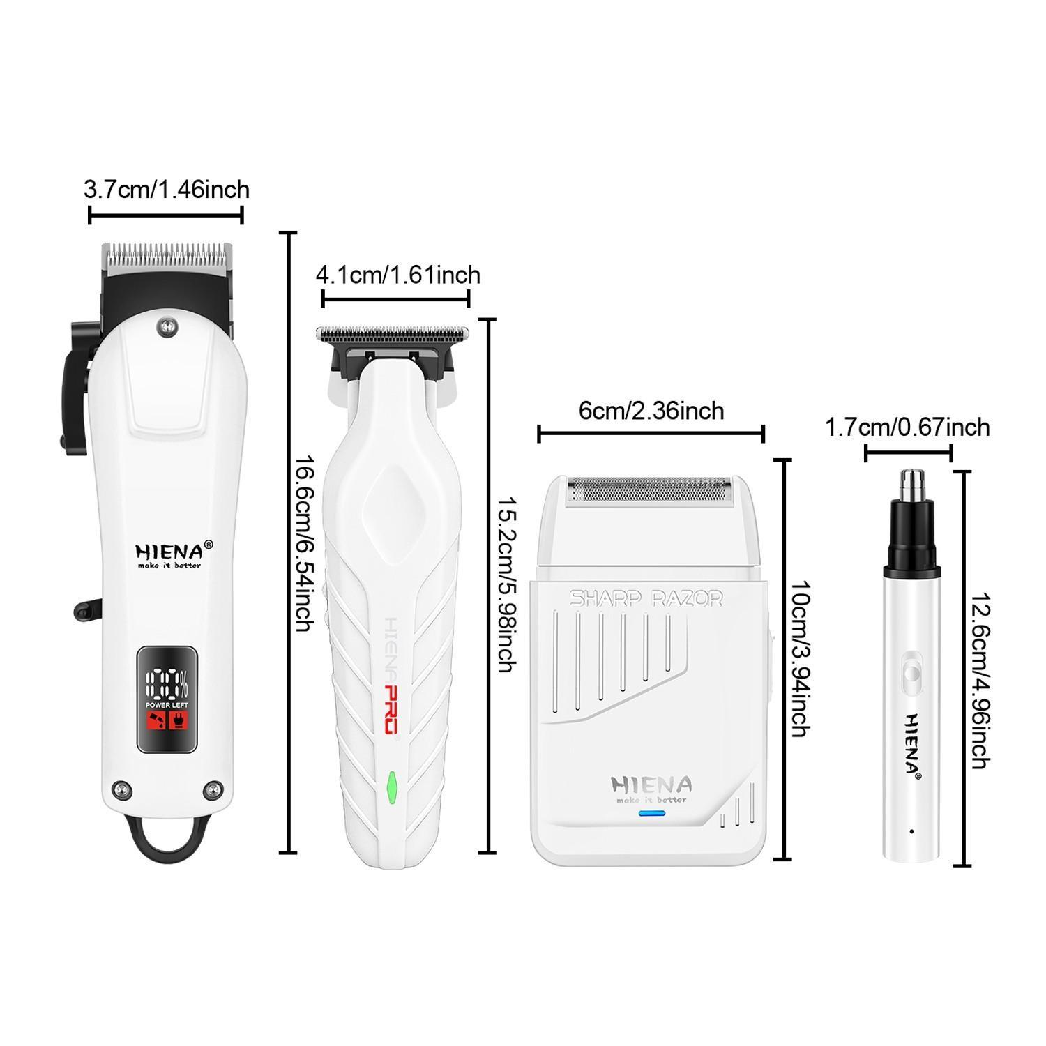 Barber-Grade 4-Piece Cordless Grooming Gift Set｜LED Display & Smooth Anti-Tangle Trimming, All-in-One for Hair & Beard. A Premium Choice for Boyfriend/Husband