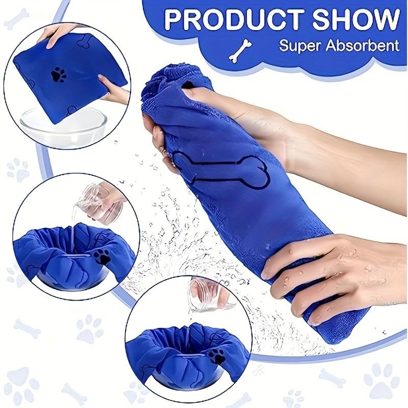 2 Pack Quick-Dry Pet Towels, 13.78x39.37 Inches, Soft Absorbent Polyester, Fun Claw Print Design, Ideal for Bathing & Grooming
