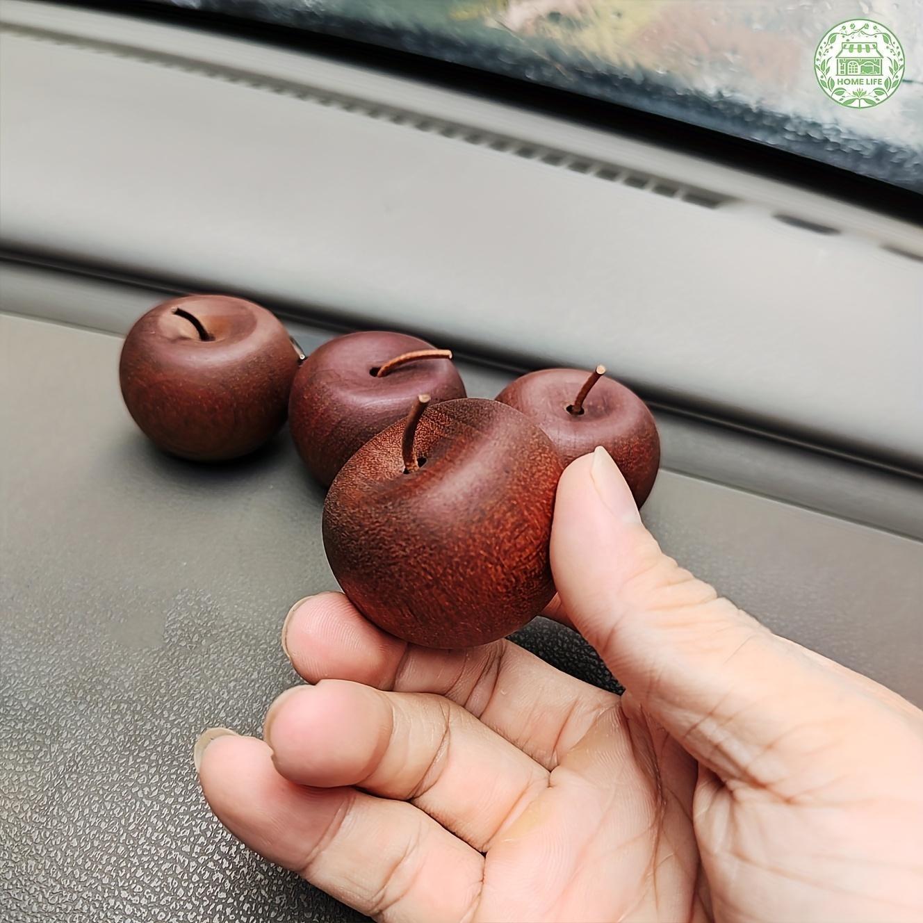 Elegant Apple Scent Diffuser, Natural Wood Grain, Holiday Gift Essential Oil Diffuser, Car and Home Air Freshener, Mini Cute Decorative Aroma Dispenser