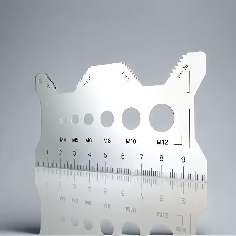 Stainless Steel Screw & Bolt Measuring Caliper, Precision Thread Gauge with Micrometer Scale, Durable Industrial Measurement Tool