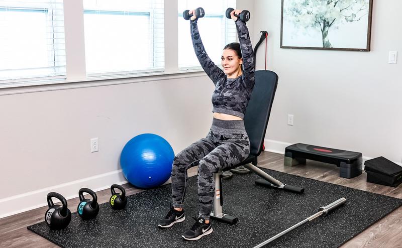 SUPERJARE 0.56 Inch Thick Exercise Equipment Mats, EVA Foam Mats with Rubber Top, Interlocking Rubber Floor Tiles for Home Gym and Fitness Room, Protective Flooring Mat, 24 in x 24 in