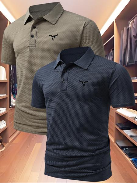 Men's Summer Shirt, Golf Polo, Casual Fitted Short Sleeve, Quick-Dry Fabric, Outdoor Sports & Leisure Wear, Birthday Gift Idea