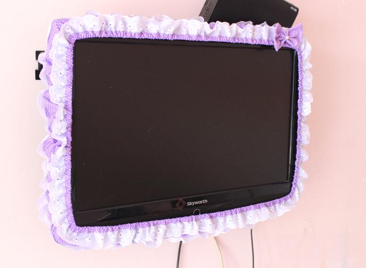 Household TV Monitor Dustproof Cover - 24-48in Stretch Fabric All-Purpose Indoor Protector, Elastic Home Care Supply with On/Off Without Lift Power-On Ready Design