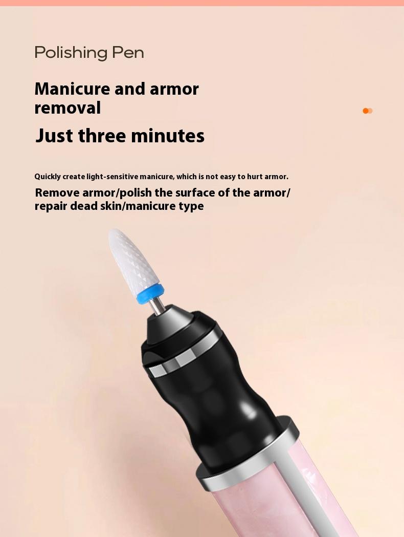 Professional nail salon electric nail buffing machine, USB charging, digital display, portable nail file, nail removal, dead skin removal, nail shaping, complete set of nail art tools