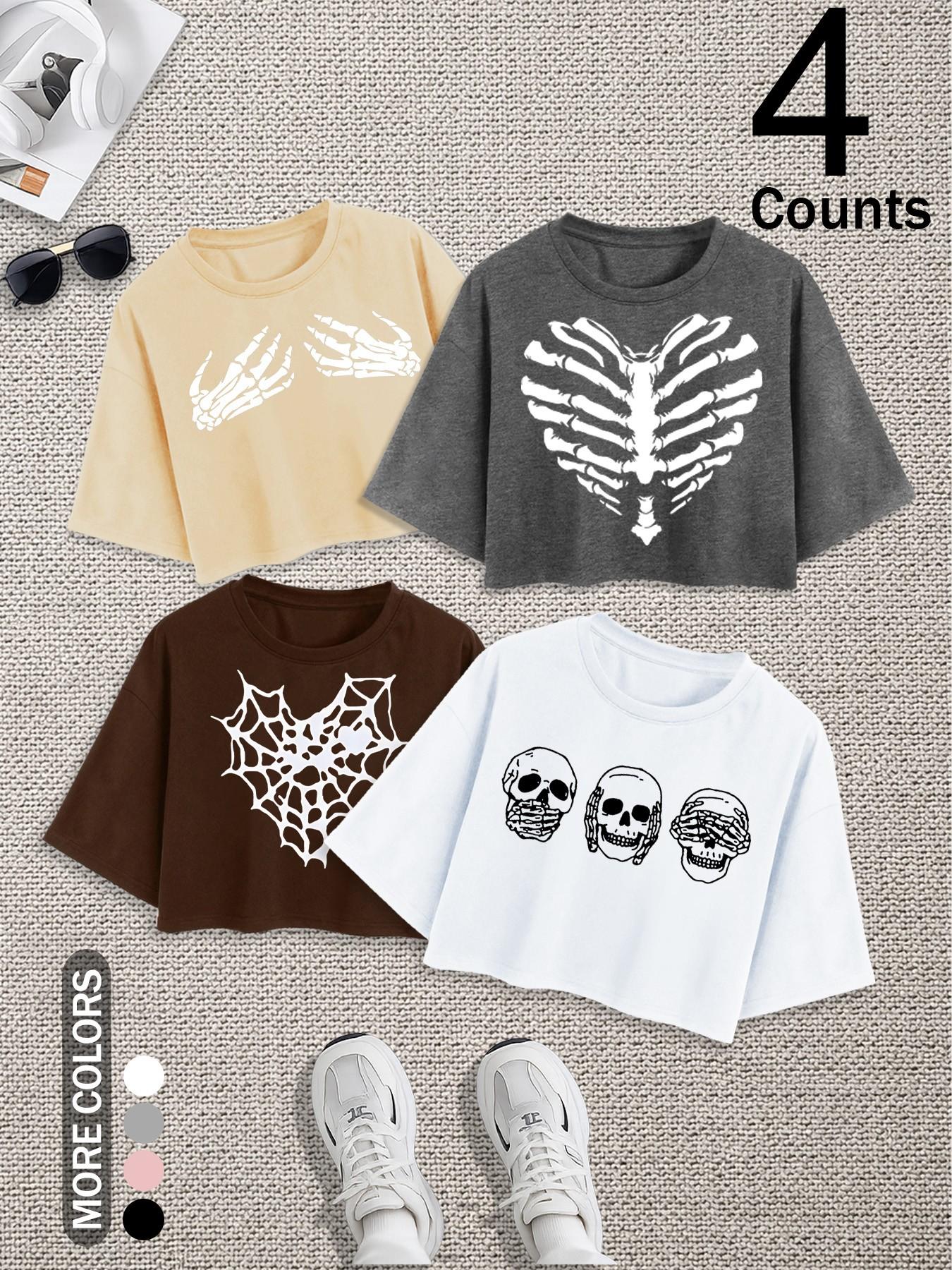 Women's Casual Loose Fit Short Sleeve Basic Minimalist Top Set, Soft Comfortable Fabric, Perfect for Outdoor Shopping & Summer Wear