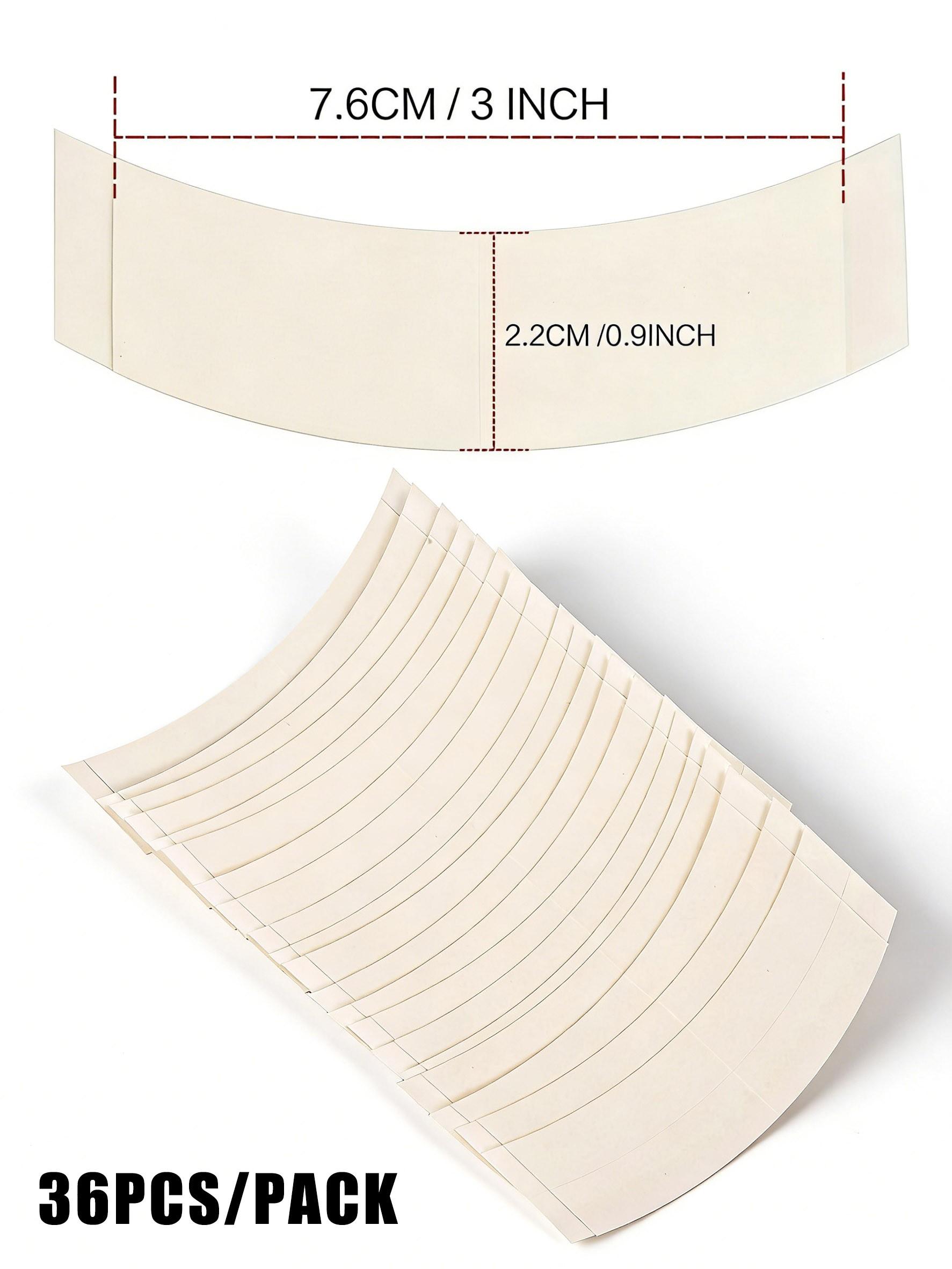 36PCS Double Sided Hair Tape Sticker Strip Adhesive Holder Waterproof for Human Hair Men & Women Toupee Tape Lace Wig Hair System Replacement Extension