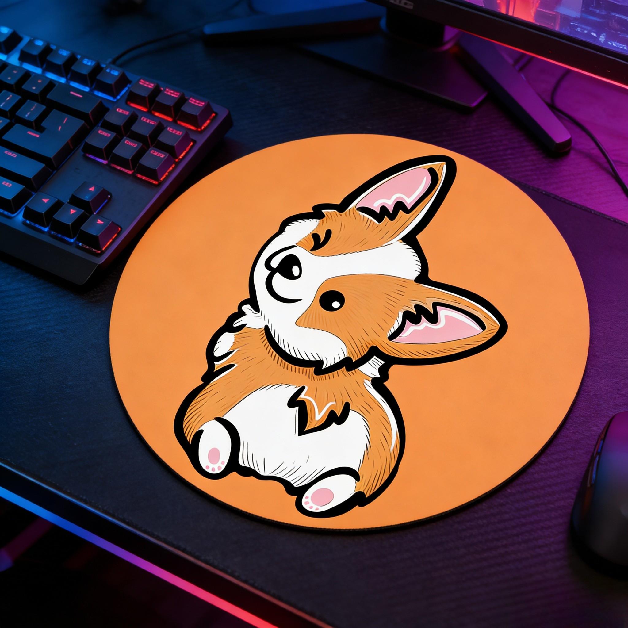 Fashionable Cartoon Round Mouse Pad, Non-Slip Rubber Base, Small Desktop Mat for PC/laptop, Gaming/mouse Pad, Gift for Girls/women, 7.87 Inches