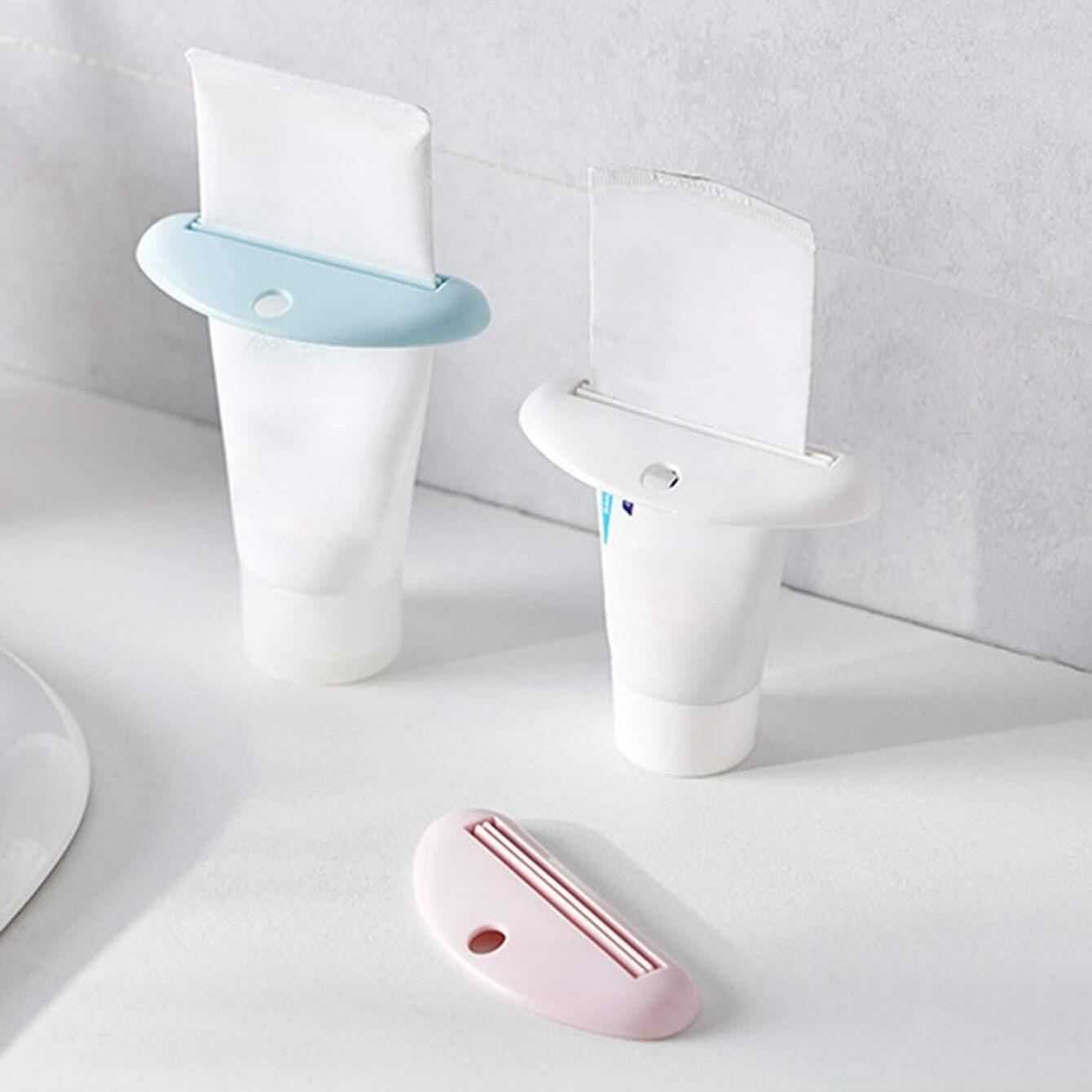 Creative Household Toothpaste Squeezer, 2 Counts Multifunctional Facial Cleanser Squeezer, Squeeze Clip Suitable for Toothpaste Facial Cleanser