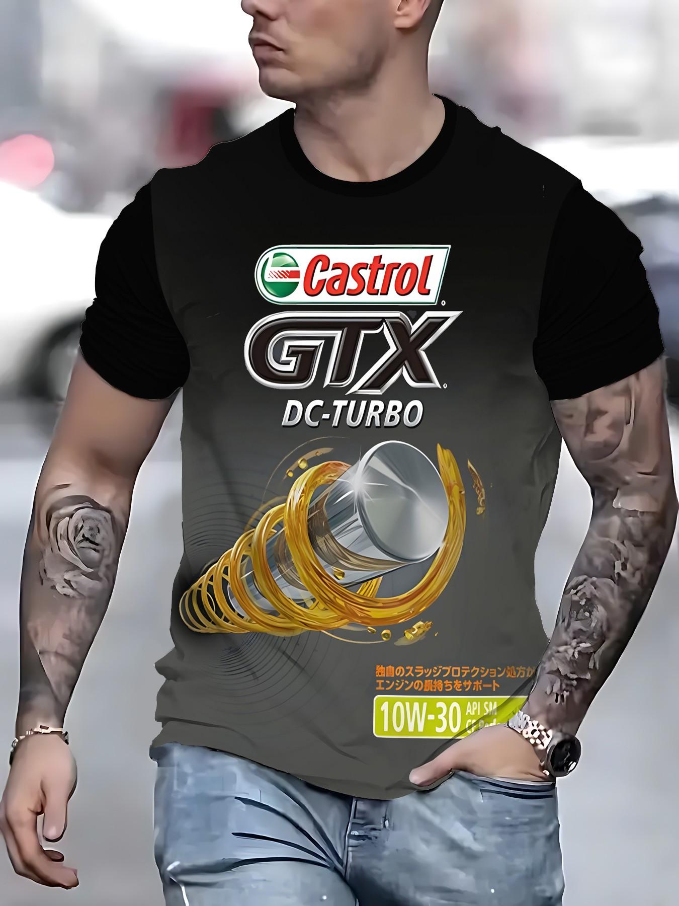 Men's Trendy Print T-Shirt, Fashionable Simple Design, Comfortable Fabric, Casual Daily Wear, Versatile and Stylish, Short Sleeve, Fitted