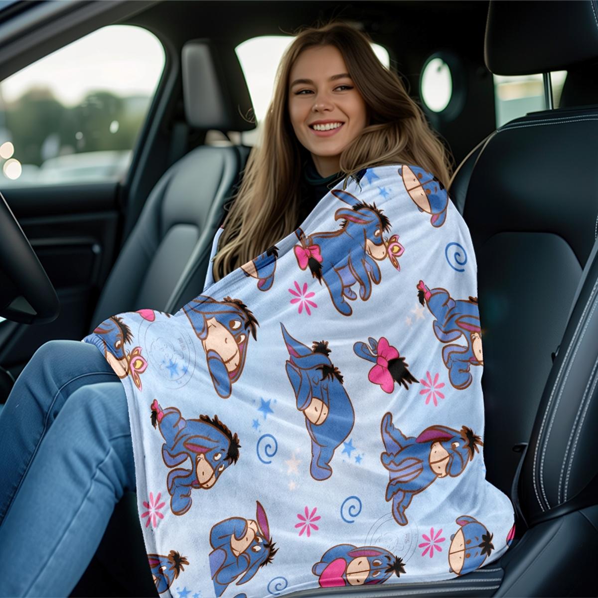 Soft Comfortable Printed Blanket, Office Nap Air Conditioning Blanket, Sofa Blanket, Autumn Winter Car Blanket, Hotel Couch Bed Camping Multi-Purpose Blanket