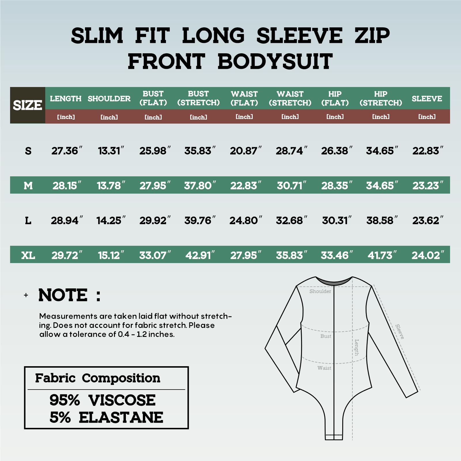 FAIABLE Women's Long Sleeve Knit Sexy Bodysuit Top with Zipper Front Slim Fit Stretchy One-Piece Romper for Layering & Essential Daily Streetwear Trendy Fashion Bodycon Jumpsuit Going Out & Casual Chic Outfits