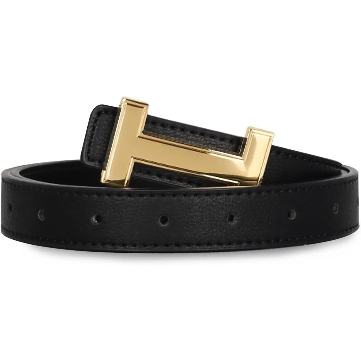 Women's Fashion Belt with Gold Buckle, Elegant Waist Band, Gift for Women