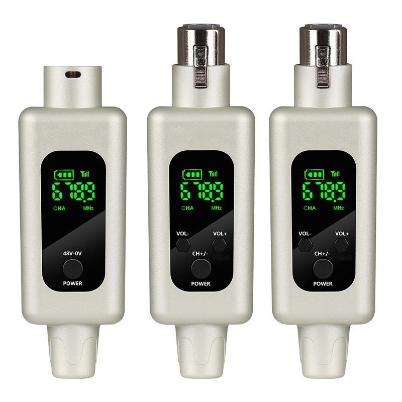 Wireless Microphone System, XLR Transmitter and Receiver, 164ft Range, 48v Phantom Power, Compatible with Dynamic/capacitor Mics, Guitar/bass, Audio Mixer, Pa System