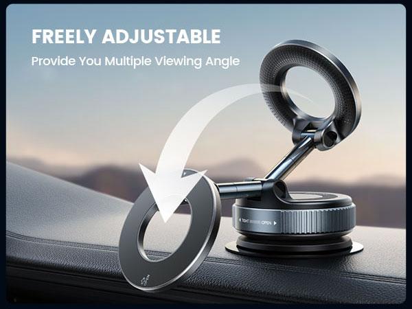 Lamicall for Magsafe Car Mount, Magnetic Phone Holders for Your Car, Vacuum Phone Mount for Car Accessories for Women Men Interior Jeep BMW, SuctionPro Gifts Kits, for iPhone 17 Pro Max 16 15 14 13