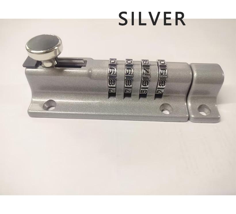 Password Lock Bolt Latch Waterproof Rustproof Hook Wood Door Security Anti-Theft Zinc Alloy Combination Lock, Sturdy Lock, Durable & Easy Install