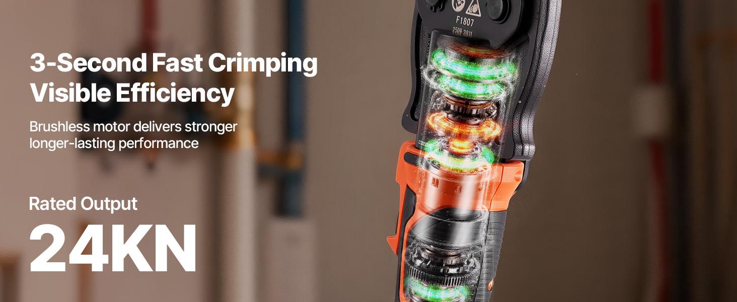 VEVOR Cordless Mini Press Tool, 18V Electric Pipe Crimping Tool for 1/2, 3/4, 1 PEX Pipe Copper Rings, PEX Press Tool Kit with 2pcs Battery, Fast Charger Carrying Case - Meet ASTM F1807 Standard