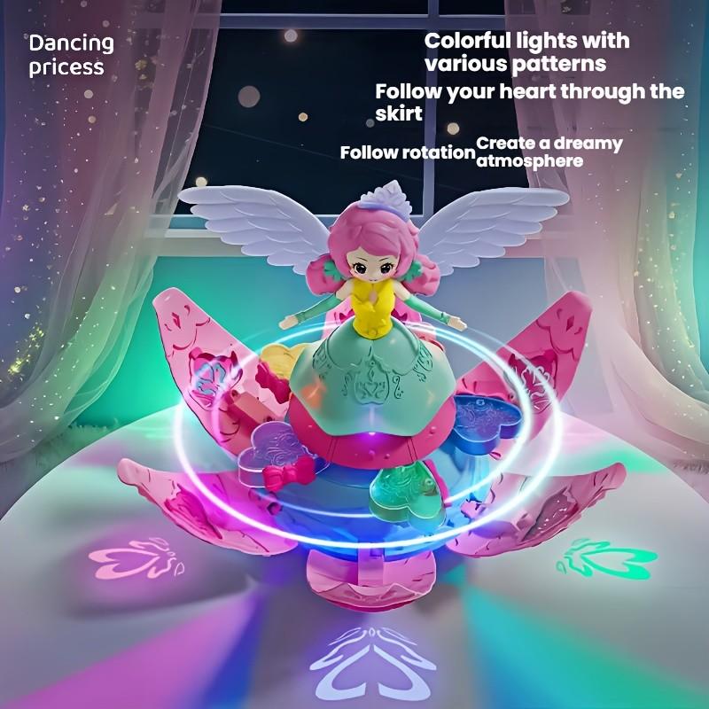 Dancing Princess Toy, 360 Degree Rotation, Light and Music, Automatic Obstacle Avoidance, Birthday Gift, Christmas Gift, Halloween Gift