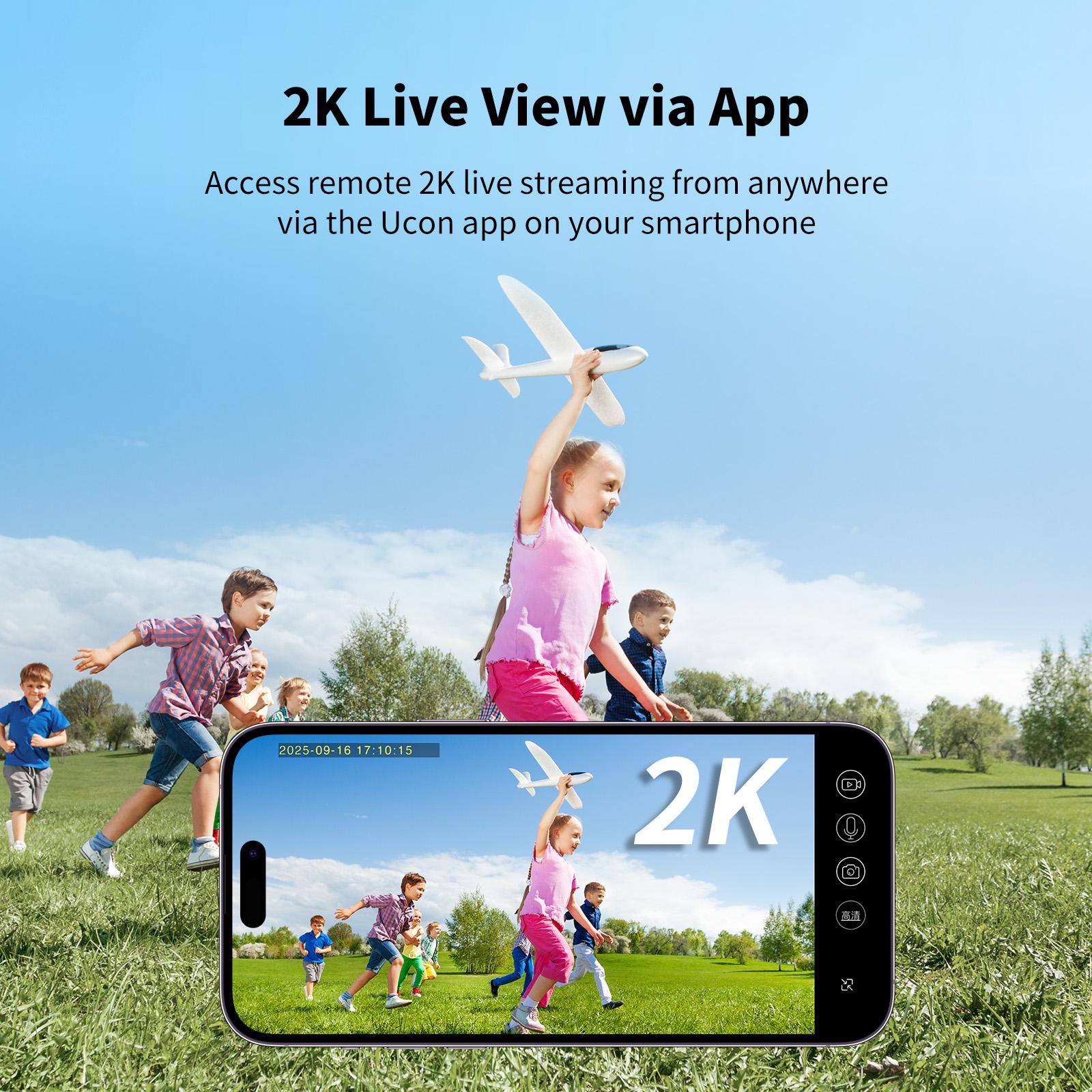 4G LTE Cellular Solar Surveillance Security Camera – 2K HD Video 360° View,NoWiFi, Remote APP Controlled,WaterProof,MotionActivated, NightVision, 4GData Card Included (Data refill is required for Unlimited 4G data usage) Connection