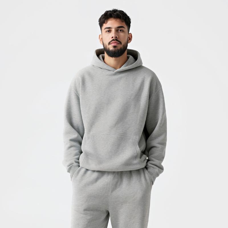 GINGTTO Men's Pullover Sweatshirt Hoodie Casual Unisex Oversized Solid Loose Fit Comfy Streetwear