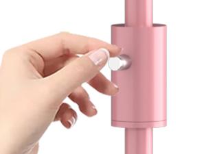 Lightdot Dimmable (Brightness Adjustable) Globe Floor Lamp, Pink Pole Standing Lamps with 3PCS 3000K G9 Bulbs, Mid Century Modern Floor Lamp for Living Room