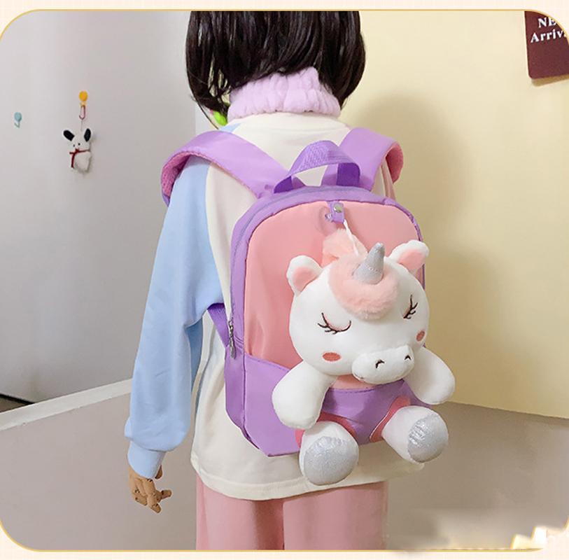 Kid 3D Cute Backpack for 2-6Year Gift Stuffed Unicorn Girl Kindergarten Schoolbag Backpacks Preschool Plush Animal Baby Backpack