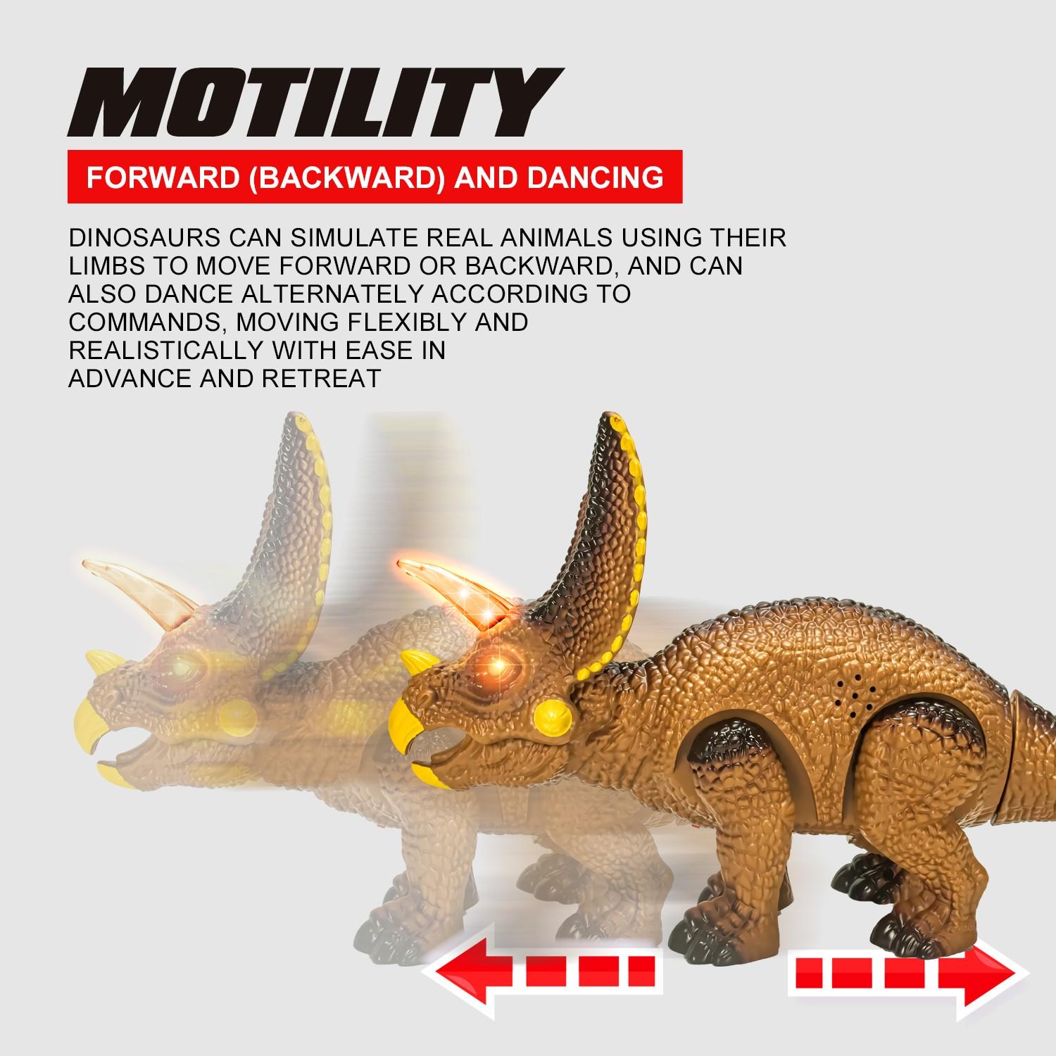 Remote Control Dinosaur Toy, Trike Sound Walking with Lights, Unisex Gift for Boys Ages 3-6, Requires Aa Batteries (not Included)