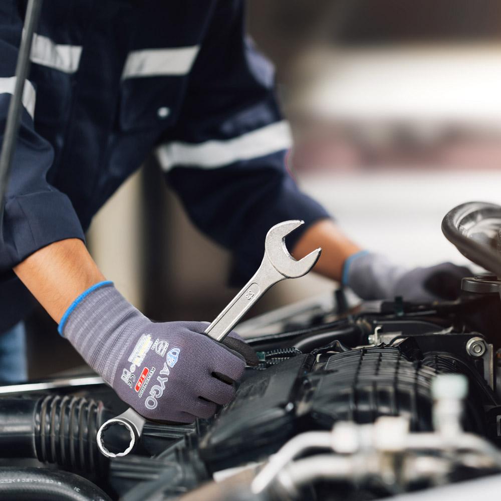 KAYGO Safety Work Gloves MicroFoam Nitrile Coated, KG18NB,Seamless Knit Nylon Glove with Black Micro-Foam Nitrile Grip, Ideal for General Purpose, Automotive, Home Improvement KAYGO Safety Work Gloves MicroFoam Nitrile Coated, KG18NB,Seamless Knit Nylon Glove with Black Micro-Foam Nitrile Grip, Ideal for General Purpose, Automotive, Home Improvement