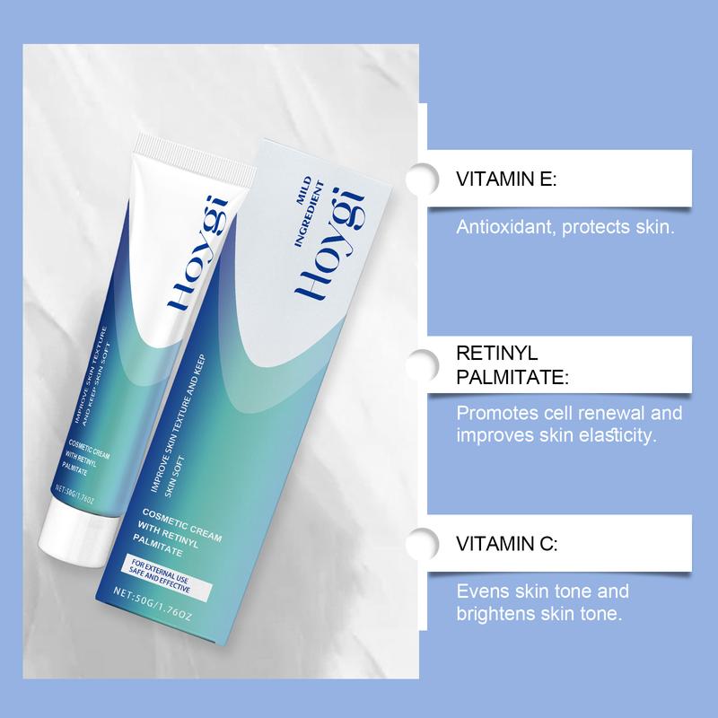 Hoygi Retinol Cream hydrates, moisturizes and nourishes the facial skin, reduces fine lines, improves skin texture and tightens the face