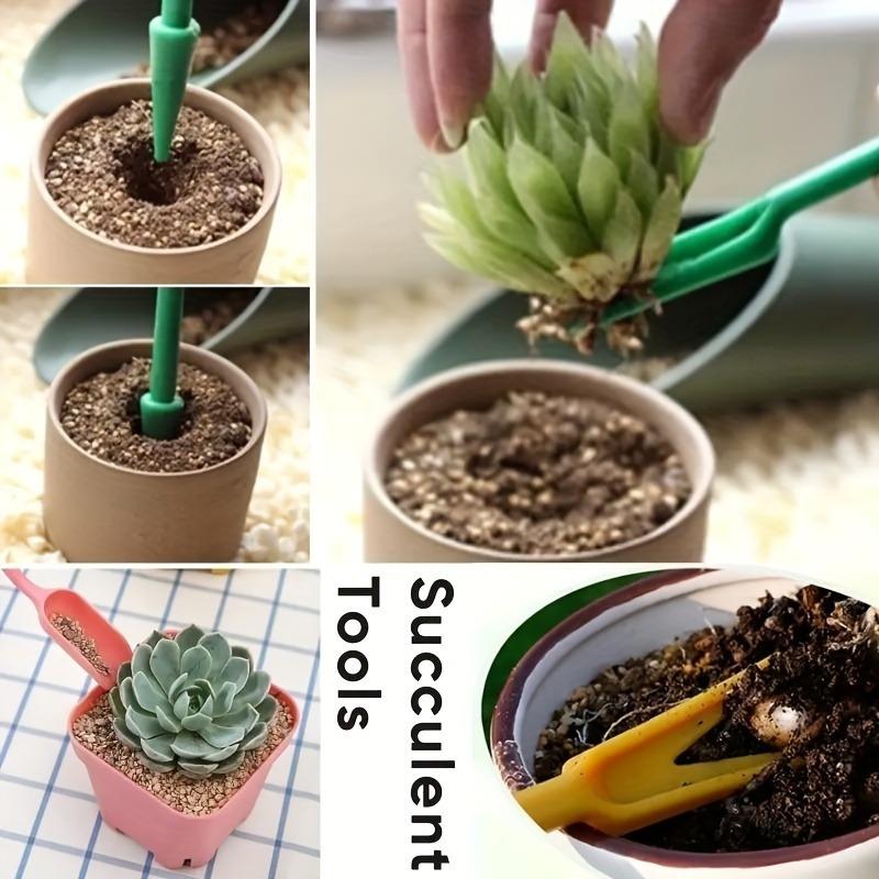4pcs/set Plastic garden plant cultivation tool, succulent soil shovel, mini succulent planting tool, Portable