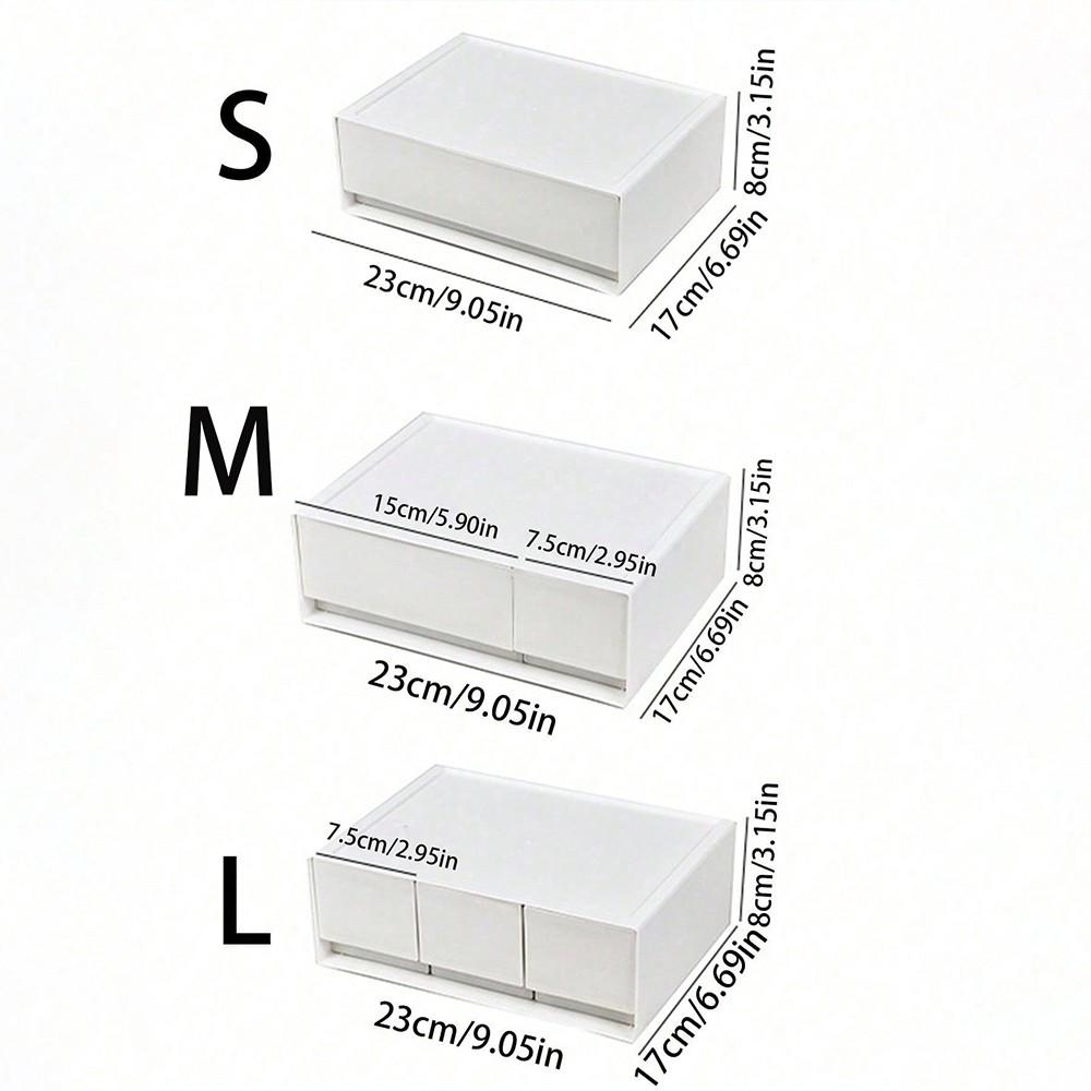 Desktop Storage Box, Plastic Organizer, Makeup Drawer Sorter, Stackable Multi-Layer, Jewelry Holder, Desk Accessories Tray