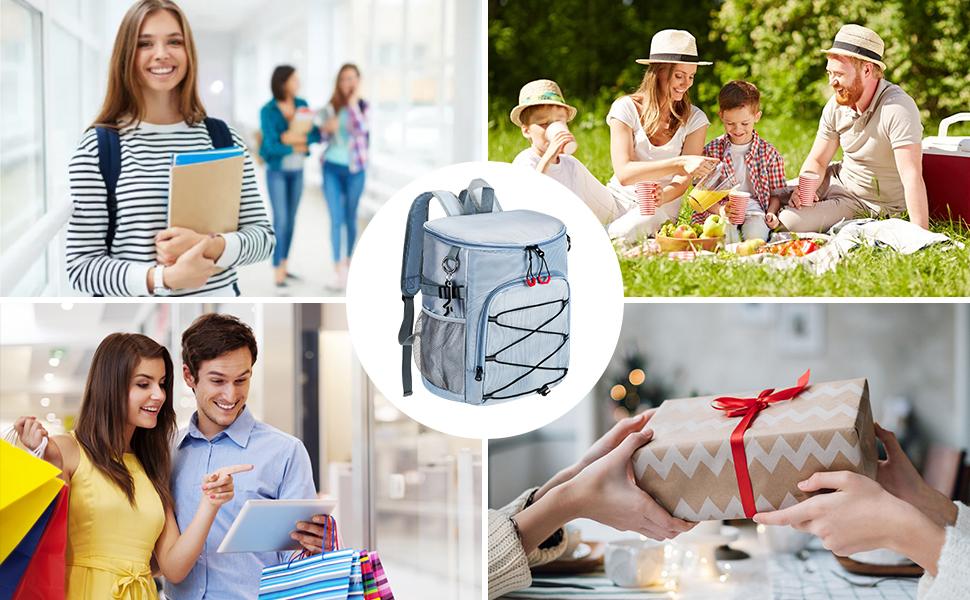 Cooler Backpack 30 Cans,Portable Backpack Coolers Insulated Leak Proof,Made with Water-Resistant 900D Oxford Lightweight Cooler Bag for 12h Hot/Cold Retention