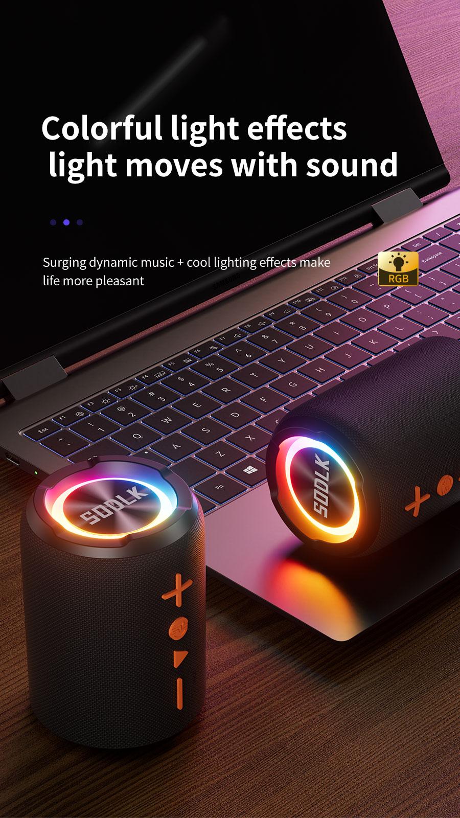 2 in 1 Bluetooth Speaker 20W High Volume Stereo IPX6 Waterproof 24 Hours Play Time Bluetooth V5.3 Connectable for Smartphones & More bluetooth speaker subwoofers Audio Magnetic SummerVibes