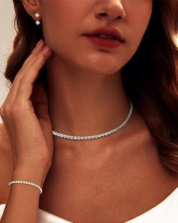 Diamond Pendant Gold Necklace for Women Dainty 18k Gold Plated Choker Necklaces Simple Gold Jewelry Gifts for Women Girls